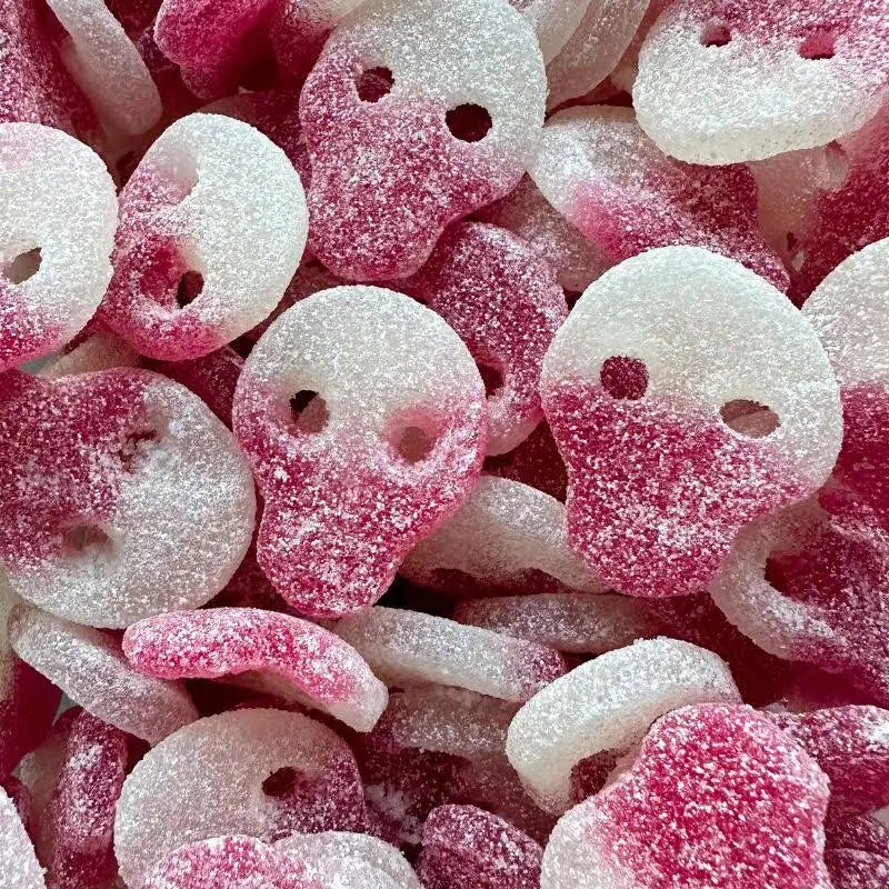 100g Fizzy Red & White Skulls