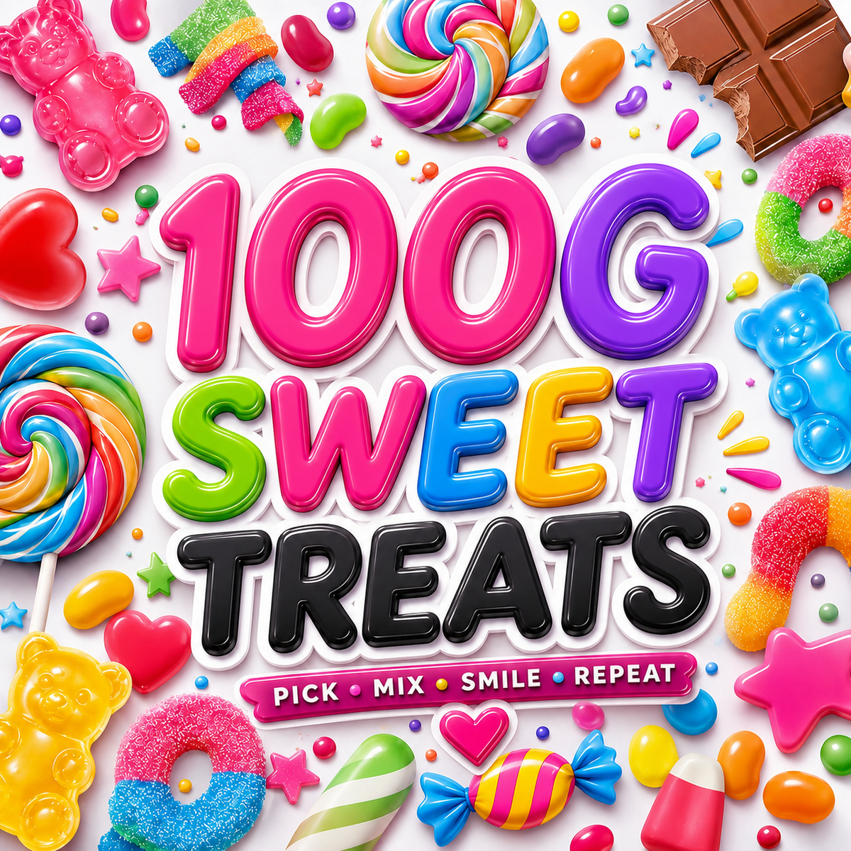 100G SWEET TREATS 🍭✨