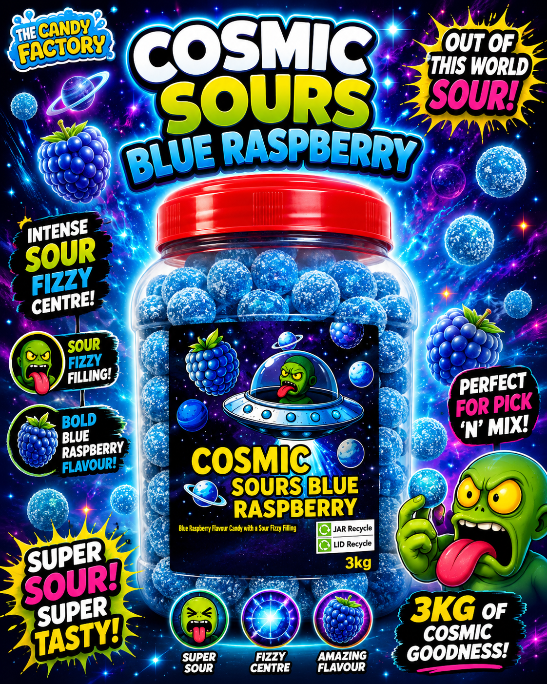 Blue Raspberry Cosmic Sours
