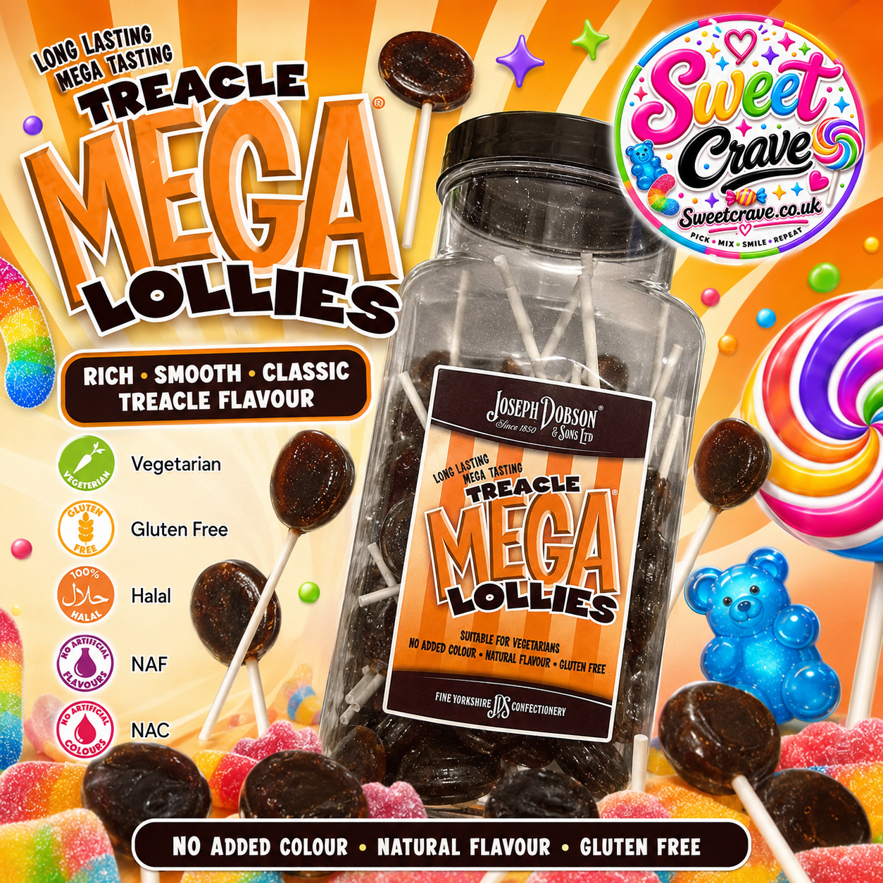 Treacle MEGA Lollies X5
