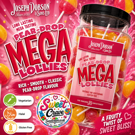 Pear Drop MEGA Lollies X5