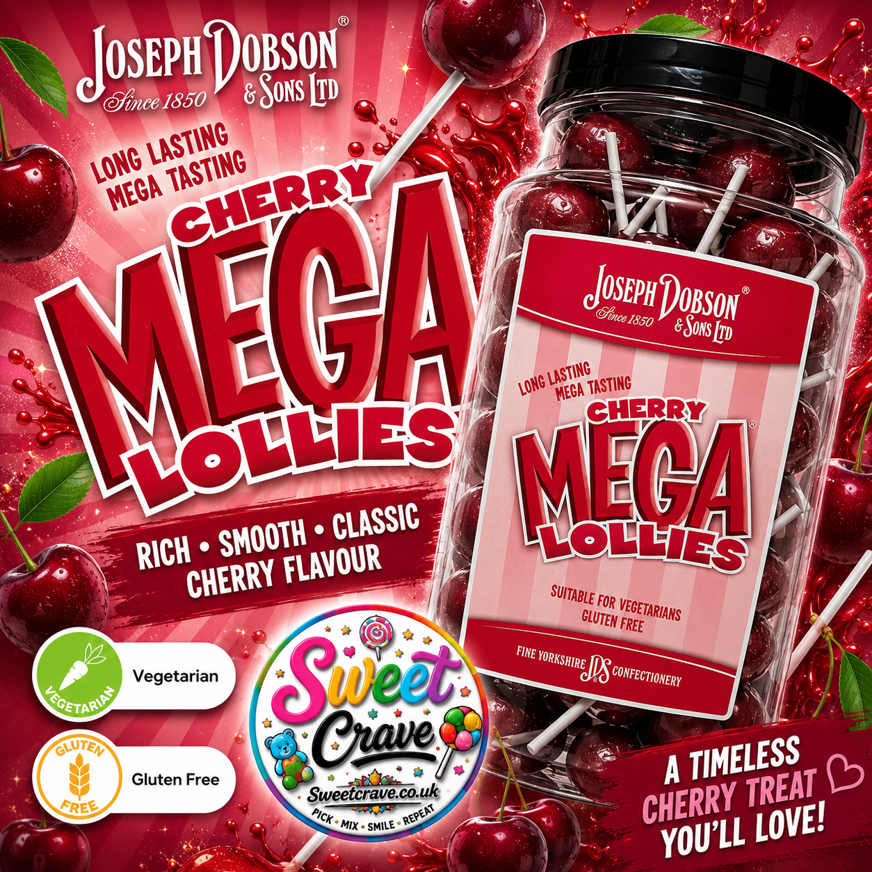 Cherry MEGA Lollies X5