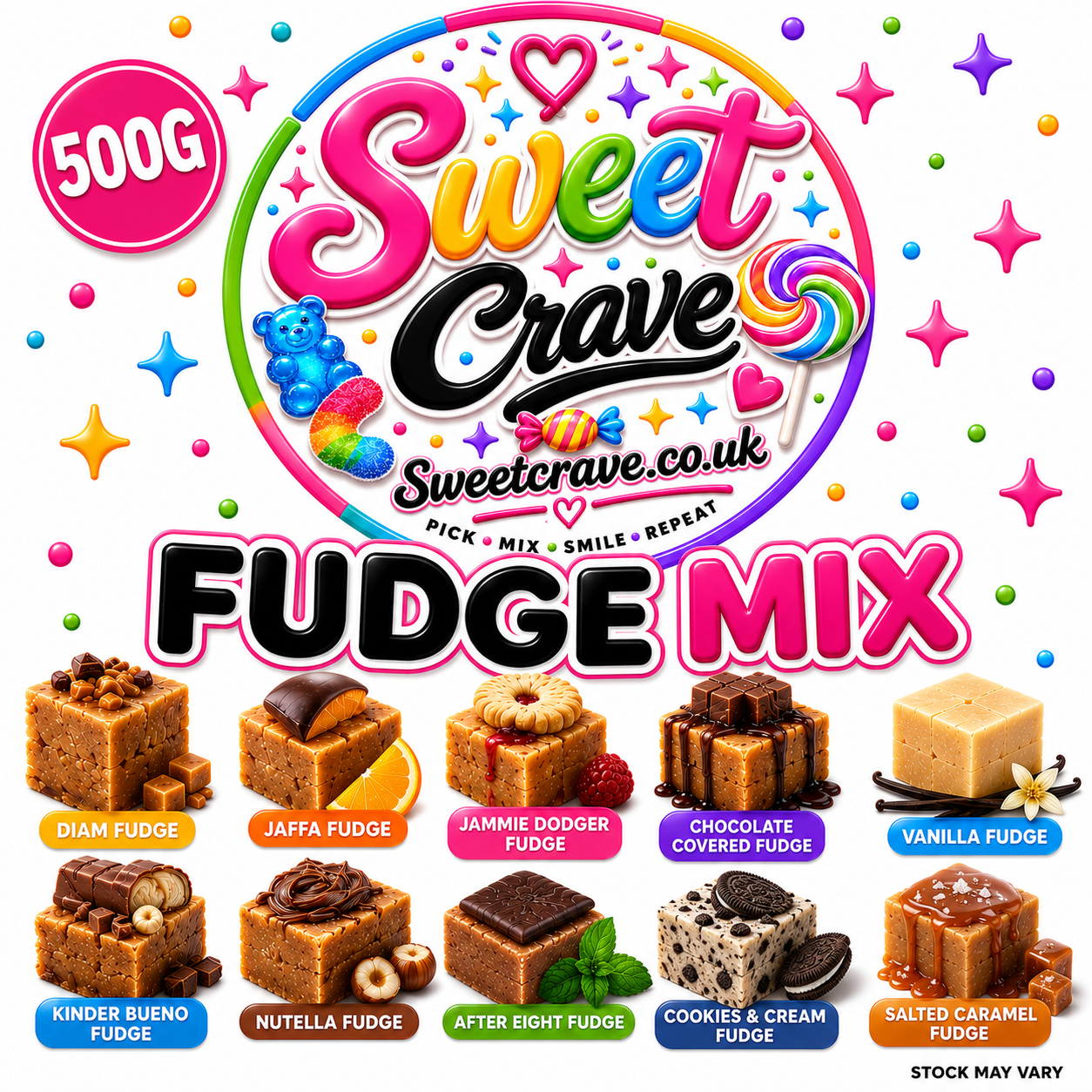 500g Assorted Fudge Mix