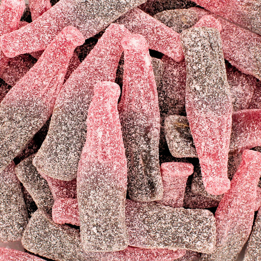 100g Jumbo Fizzy Cherry Cola Bottles